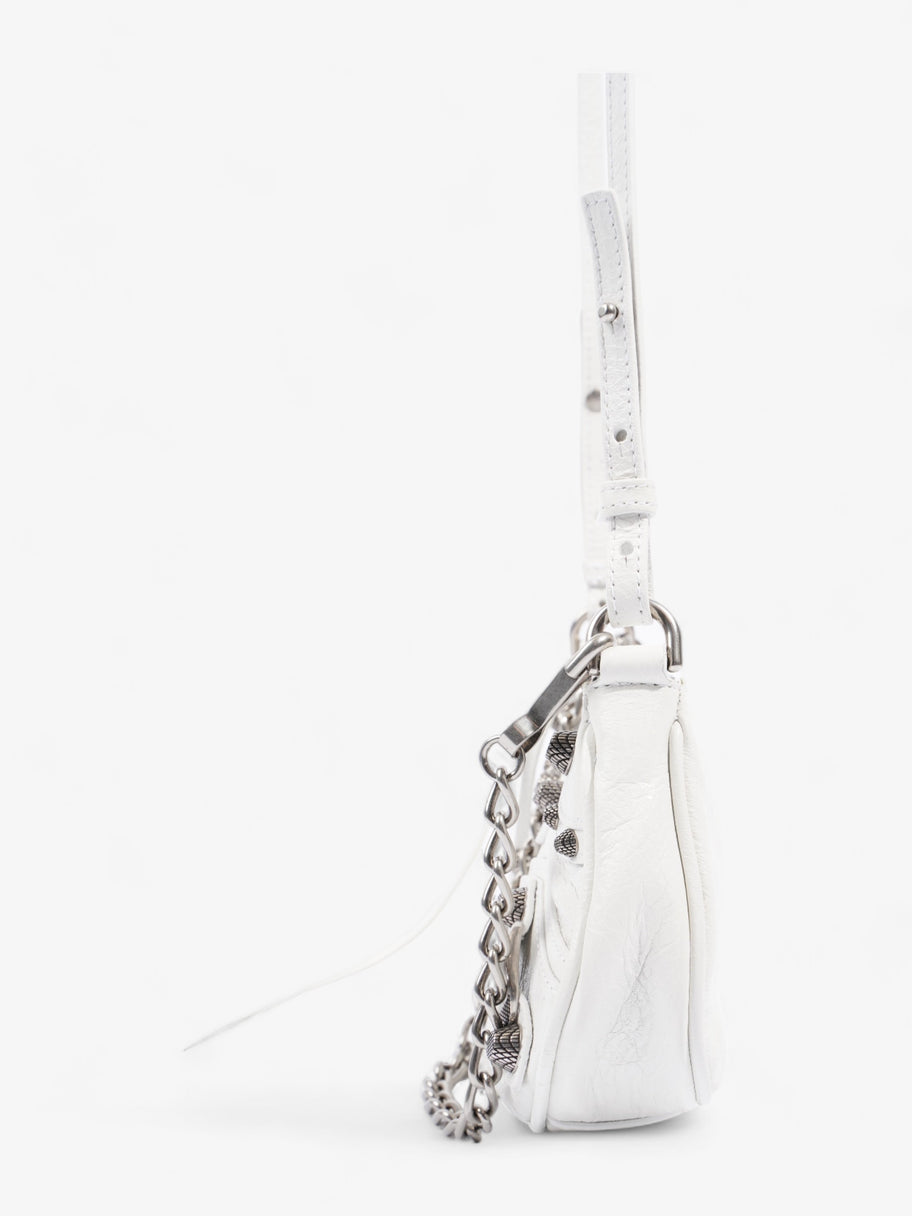 Le Cagole Mini Bag With Chain White Lambskin Leather Image 3