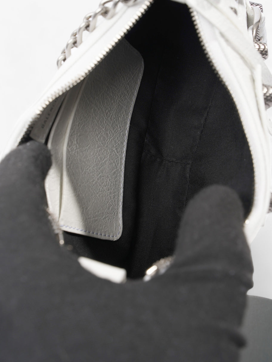 Le Cagole Mini Bag With Chain White Lambskin Leather Image 7