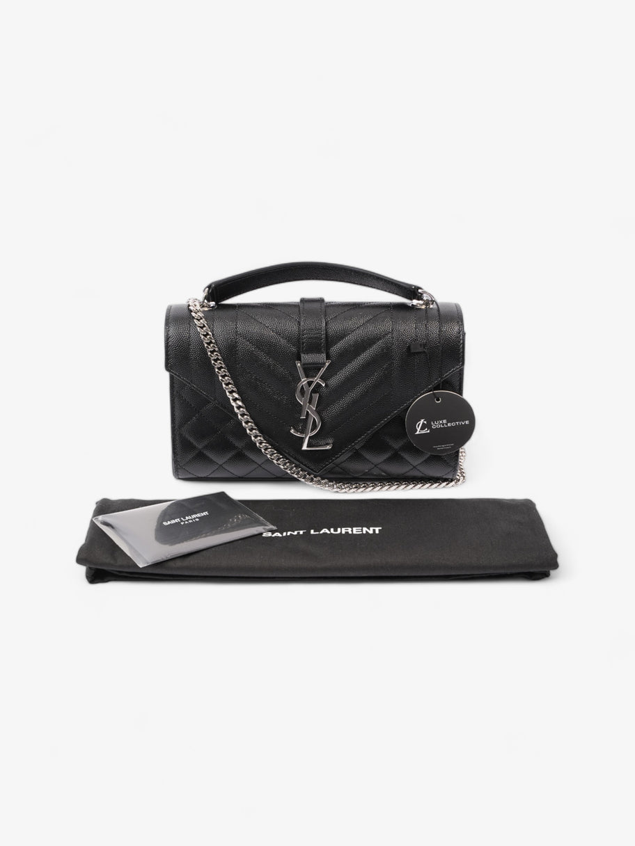 Saint Laurent Envelope Small Black Matelasse Leather Image 11