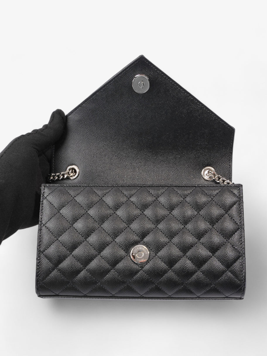 Saint Laurent Envelope Small Black Matelasse Leather Image 8