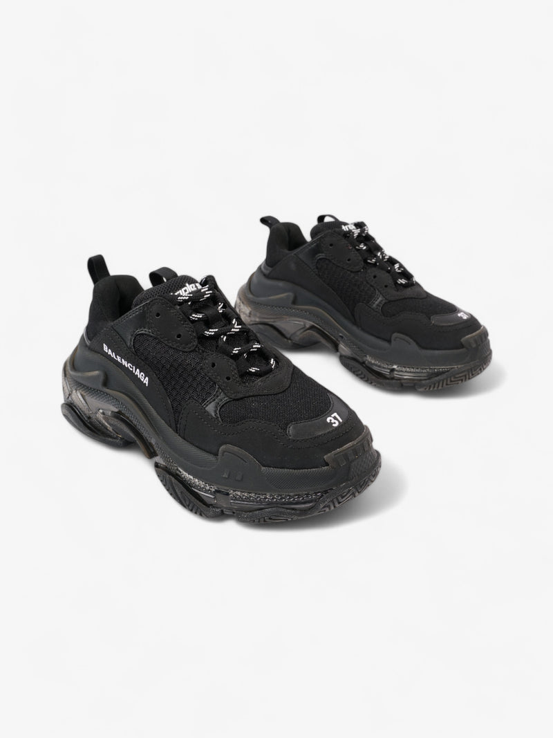  Balenciaga Triple S Clear Sole Black / White Mesh EU 37 UK 4