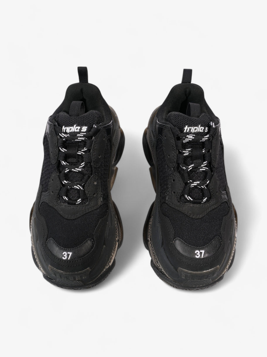 Balenciaga Triple S Clear Sole Black / White Mesh EU 37 UK 4 Image 8