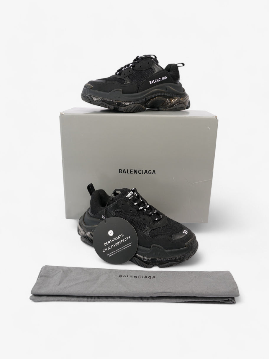 Balenciaga Triple S Clear Sole Black / White Mesh EU 37 UK 4 Image 9