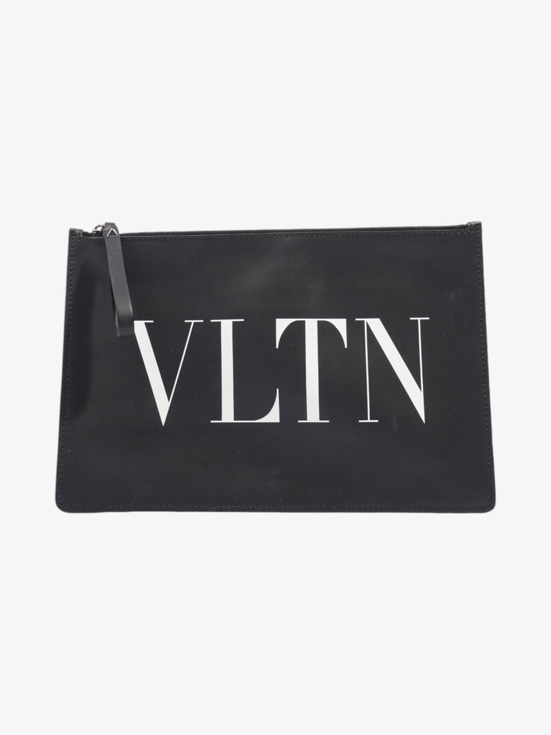  Valentino VLTN Clutch Black / White Leather