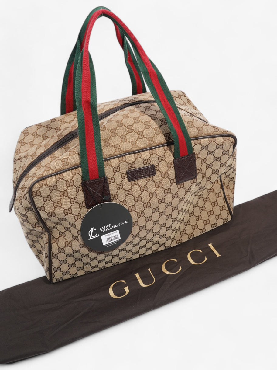 Gucci GG Carryall Duffle Bag GG Supreme / Brown Canvas Image 9