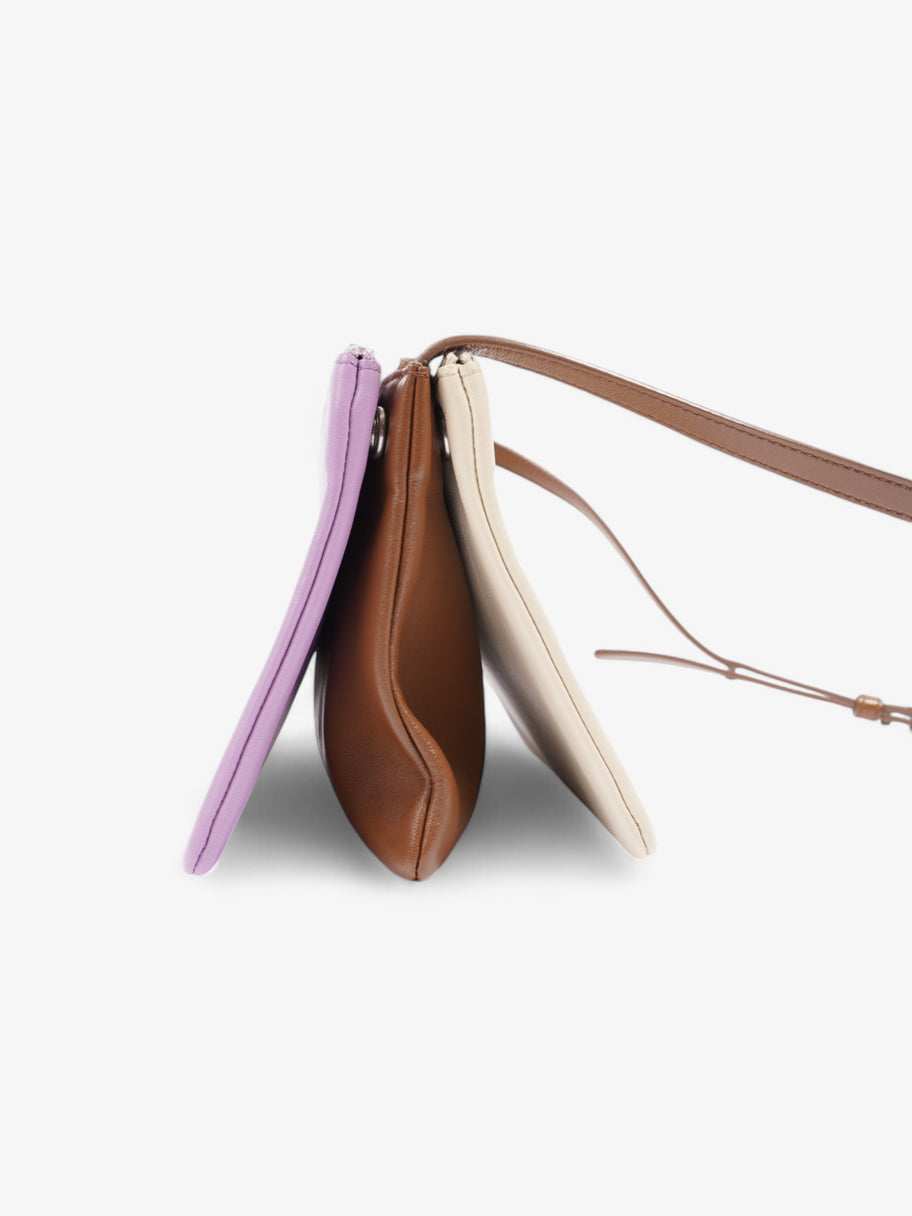 Celine Trio Lilac / Brown / Cream Leather Small Image 3