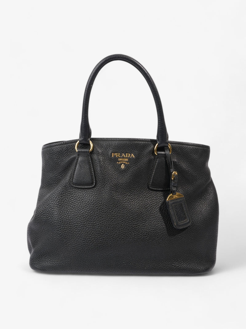  Prada Daino Tote Black Calfskin Leather