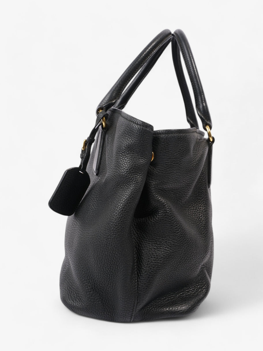 Prada Daino Tote Black Calfskin Leather Image 3