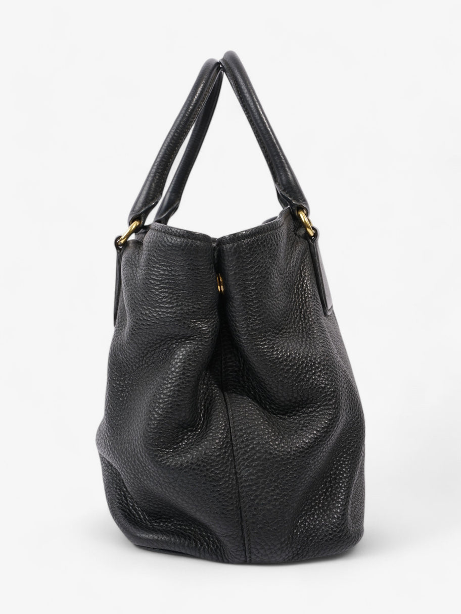 Prada Daino Tote Black Calfskin Leather Image 5