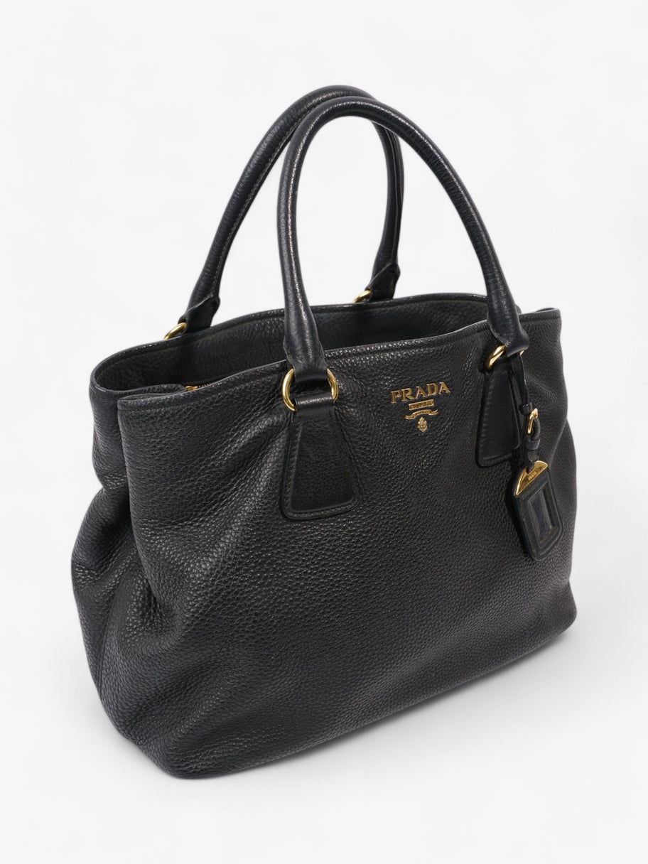 Prada Daino Tote Black Calfskin Leather Image 7