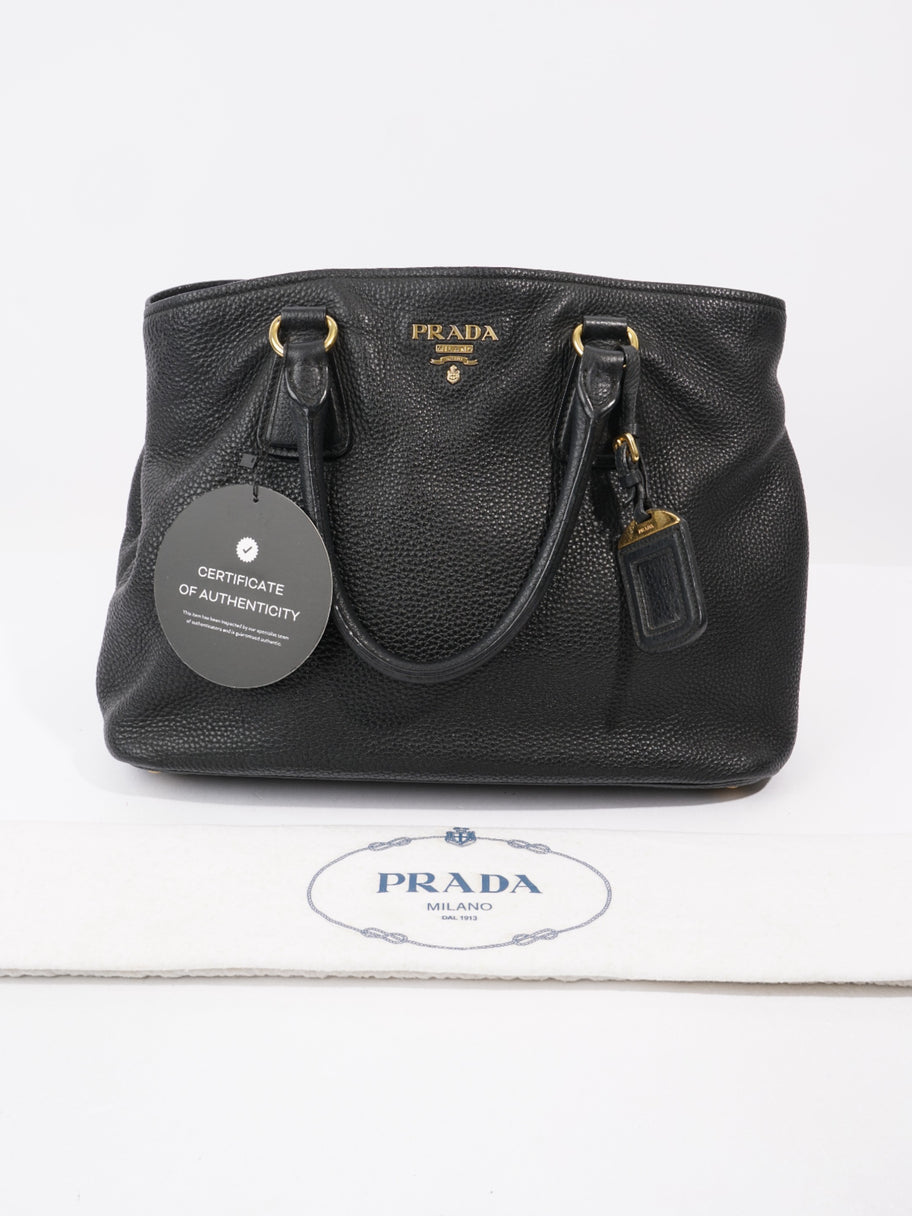 Prada Daino Tote Black Calfskin Leather Image 10