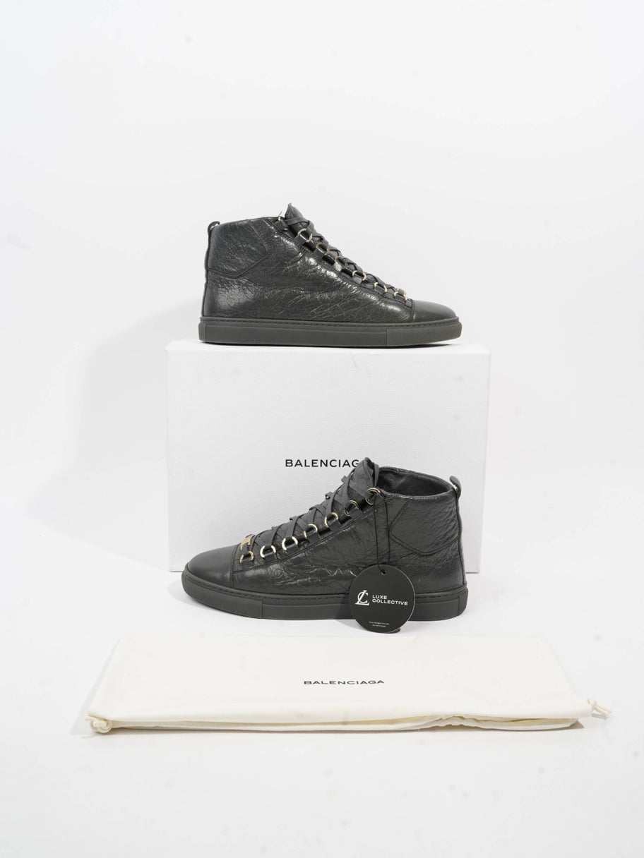 Arena High top Grey Leather EU 39 UK 6 Luxe Collective