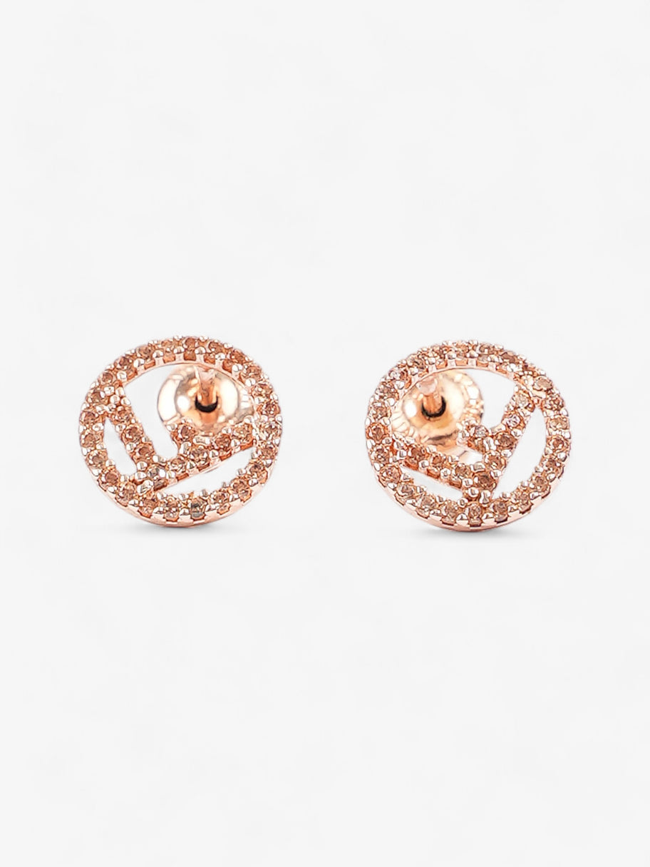 Fendi F Is Fendi Earrings Rose Gold Base Metal Image 1