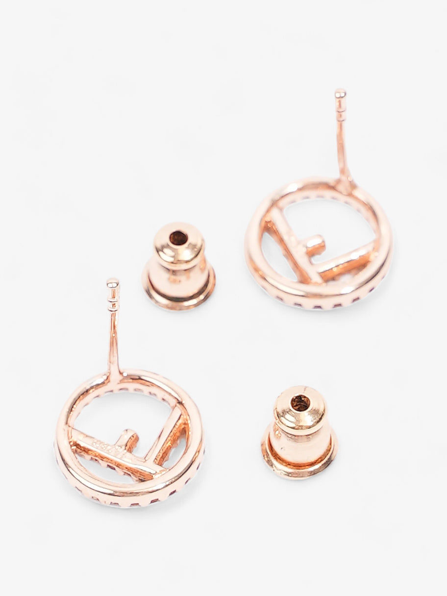 Fendi F Is Fendi Earrings Rose Gold Base Metal Image 3