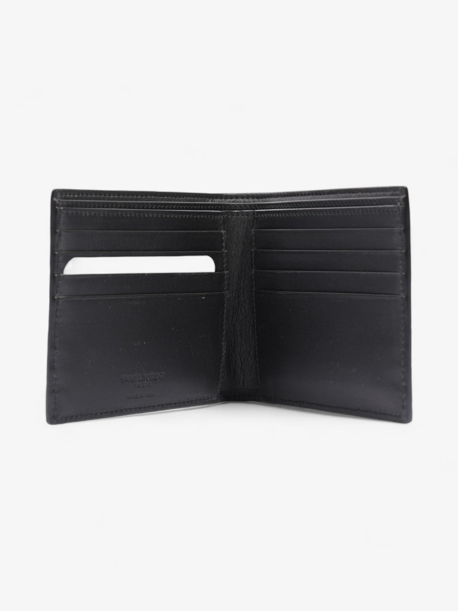 Saint Laurent Bi-Fold Wallet Black Embossed Leather Image 2