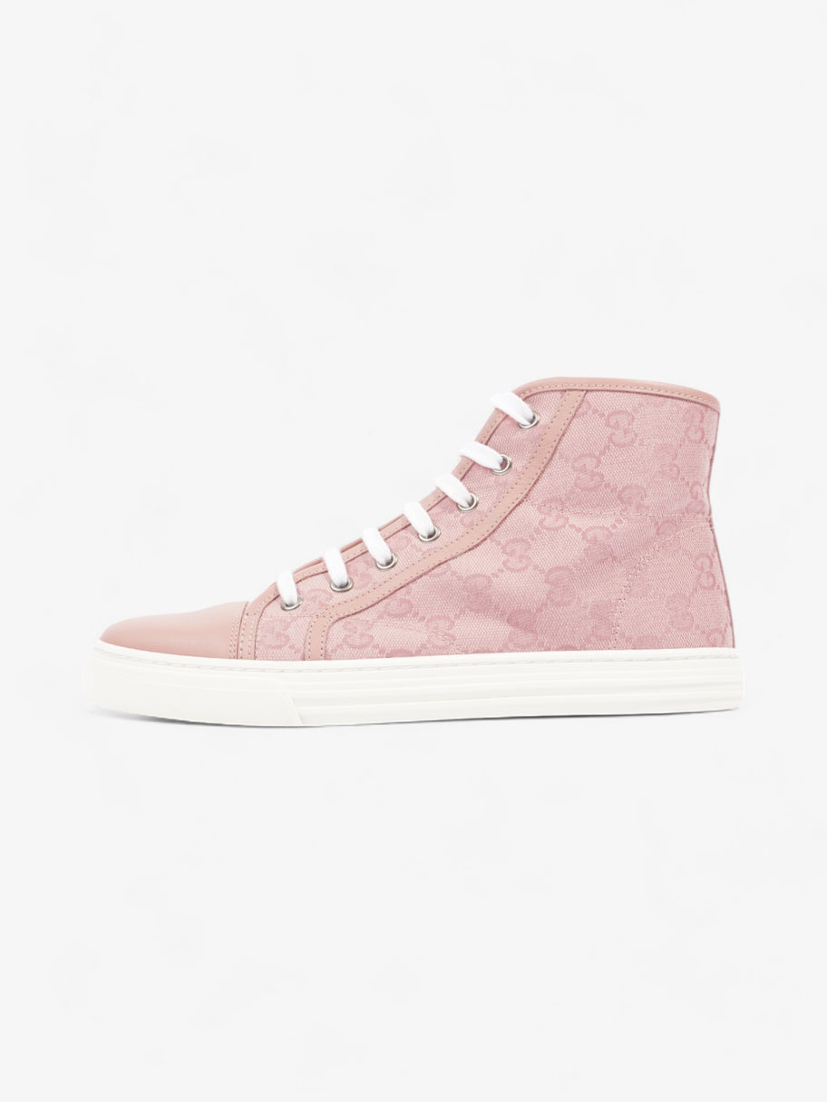 Gucci GG Monogram High-Top Sneakers Pink / White Canvas EU 38 UK 5 Image 5