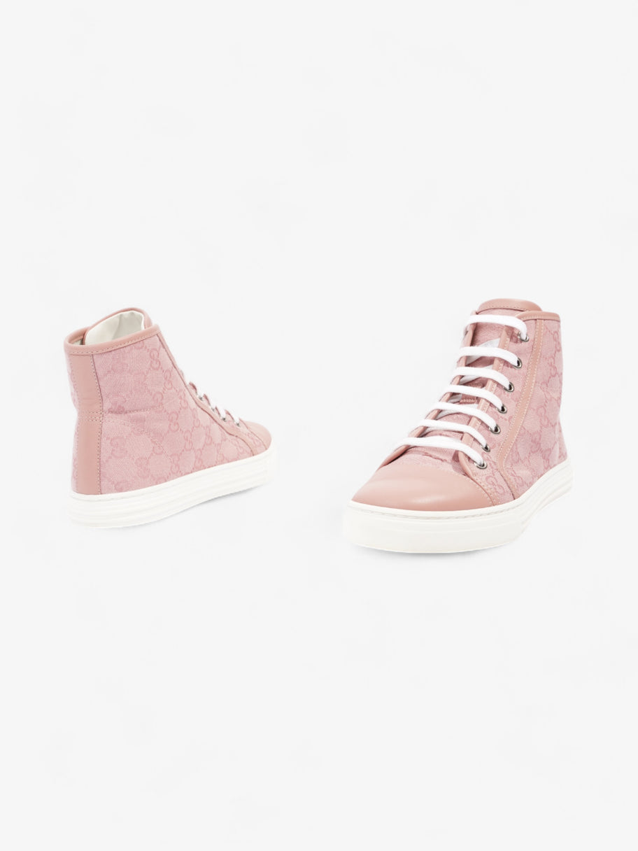 Gucci GG Monogram High-Top Sneakers Pink / White Canvas EU 38 UK 5 Image 9