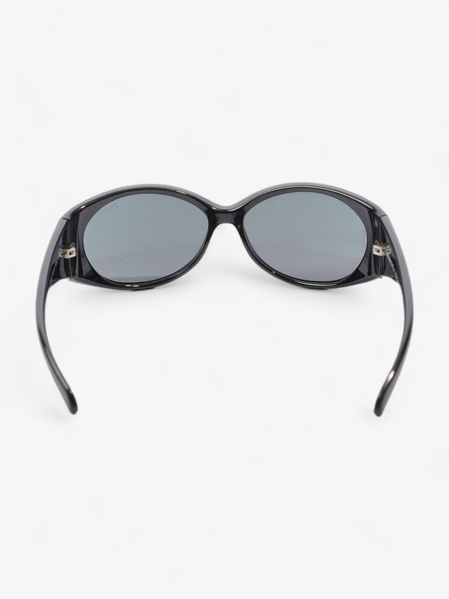 Wraparound Sunglasses  Black Acetate 120mm Image 3