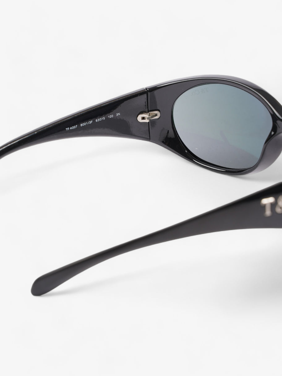 Wraparound Sunglasses  Black Acetate 120mm Image 5