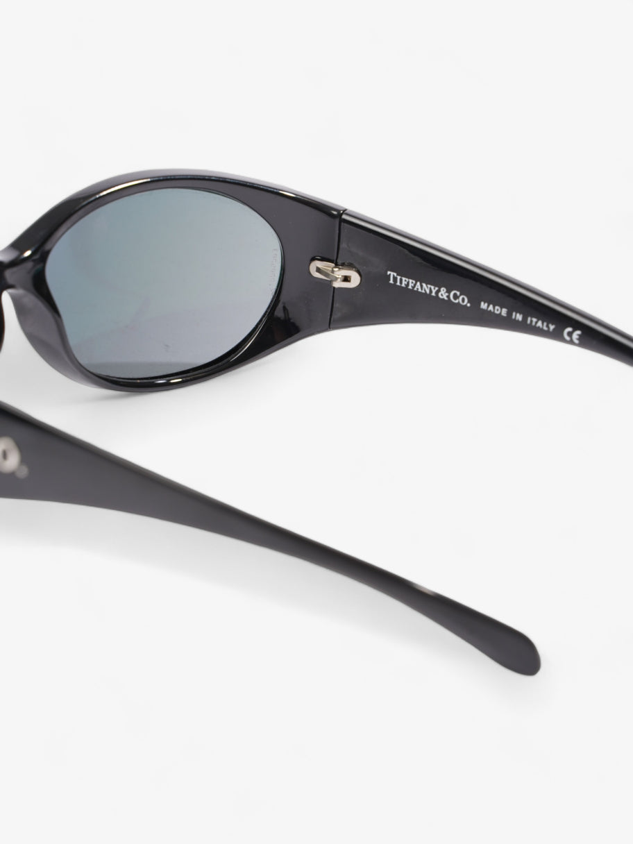 Wraparound Sunglasses  Black Acetate 120mm Image 6