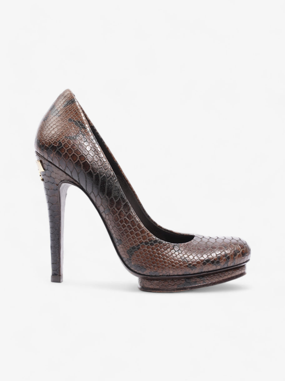 Tory Burch Pump 120 Brown Python EU 39 UK 6 Image 1