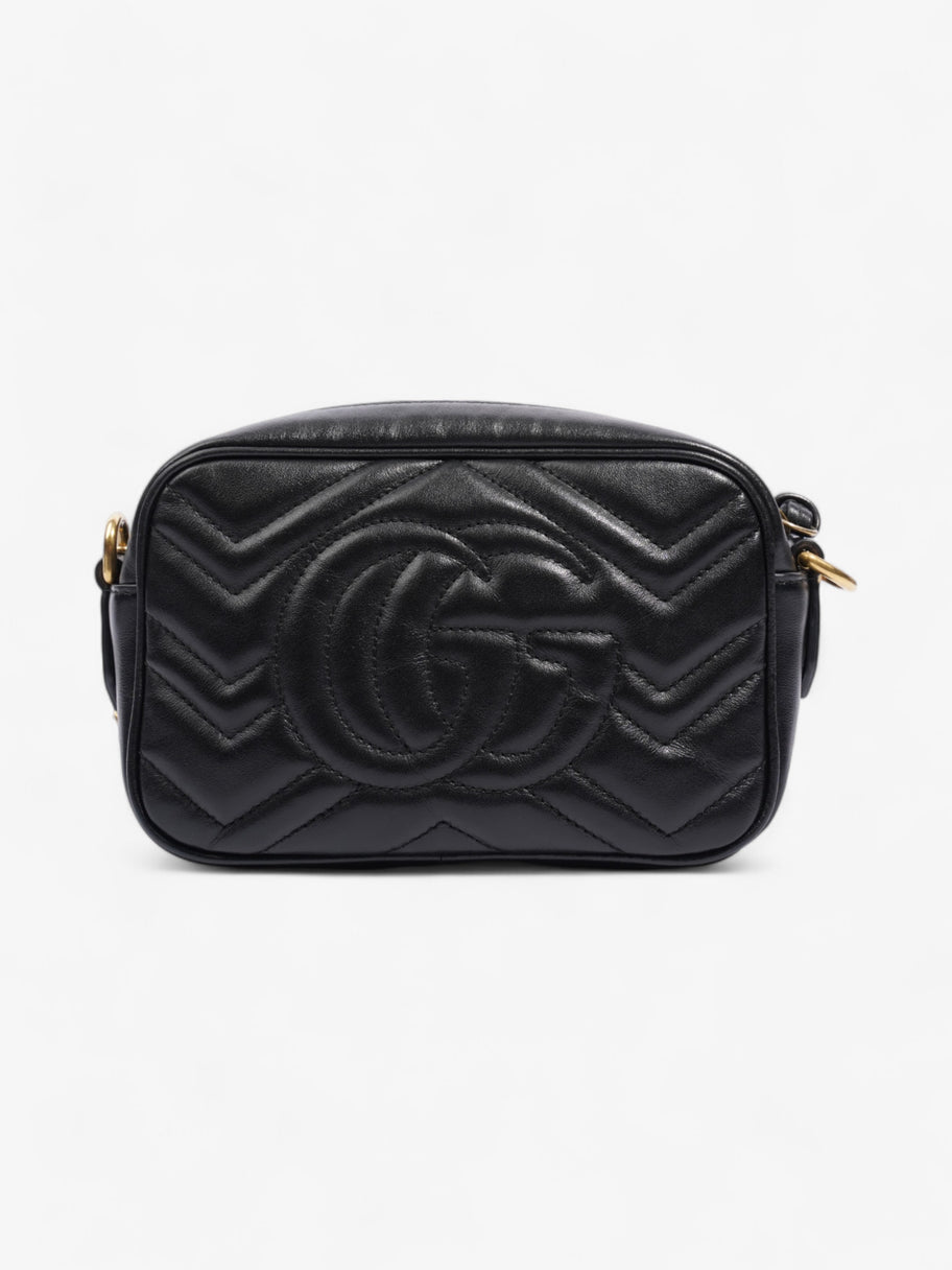 Gucci GG Marmont Shoulder Bag Black Matelasse Leather Mini Image 4