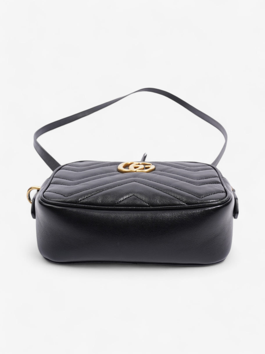 Gucci GG Marmont Shoulder Bag Black Matelasse Leather Mini Image 6