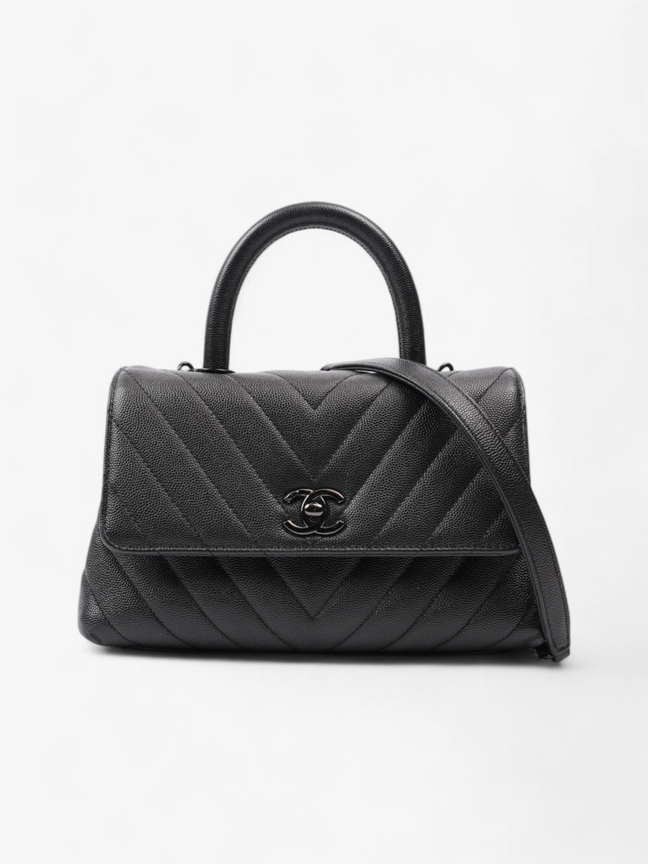 Chanel Coco Top Handle So Black Caviar Leather Small Image 1