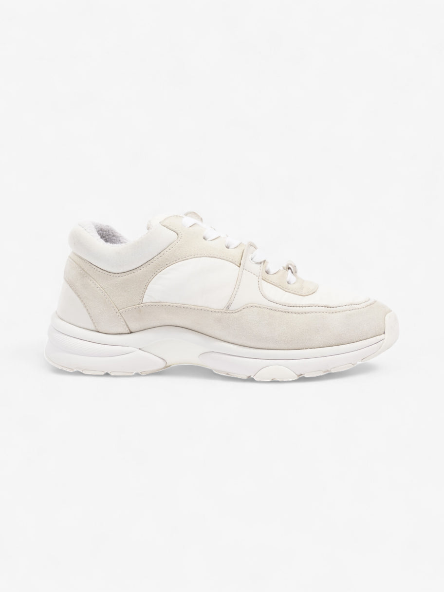 Chanel CC Logo Sneakers  White / Cream Suede EU 37.5 UK 4.5 Image 4