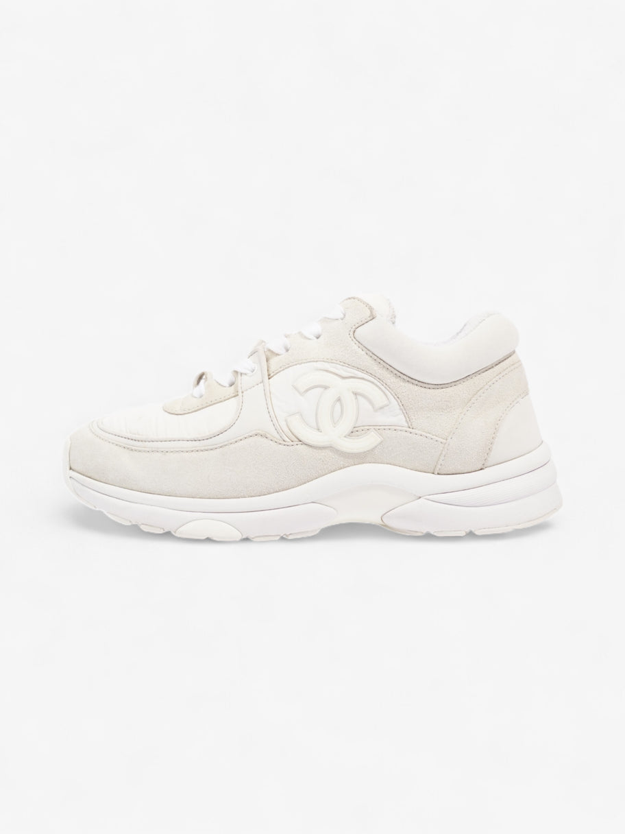 Chanel CC Logo Sneakers  White / Cream Suede EU 37.5 UK 4.5 Image 5