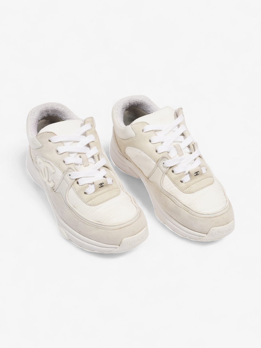 Chanel CC Logo Sneakers  White / Cream Suede EU 37.5 UK 4.5 Image 8