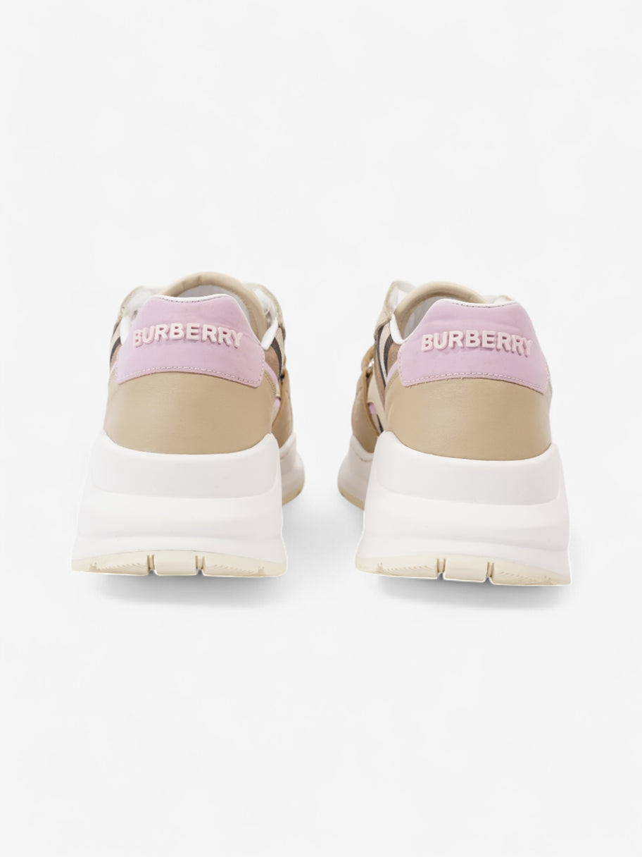 Burberry Ramsey Sneakers Beige  / Brown / Pink Canvas EU 41 UK 8 Image 6