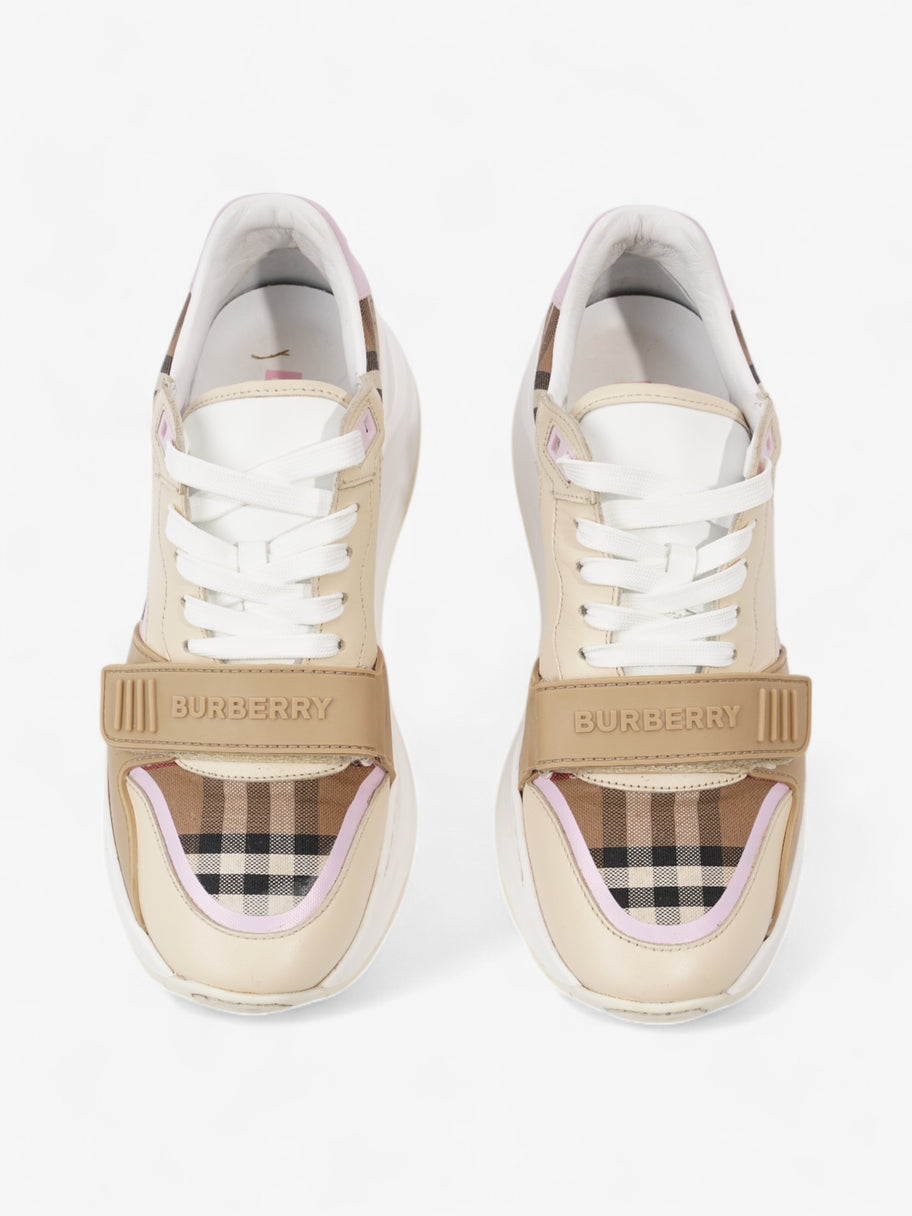 Burberry Ramsey Sneakers Beige  / Brown / Pink Canvas EU 41 UK 8 Image 8