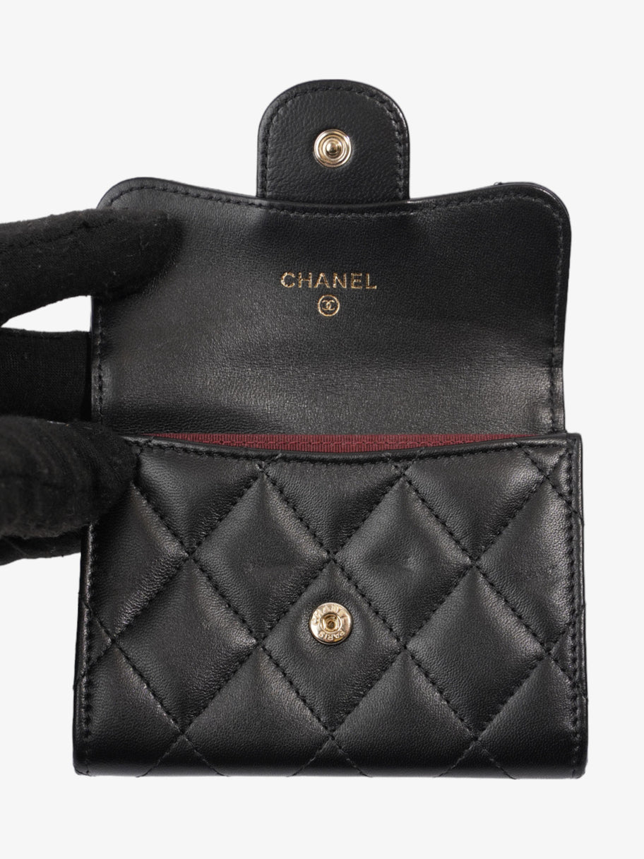 Chanel Classic Flap Card Holder Black Lambskin Leather Image 6