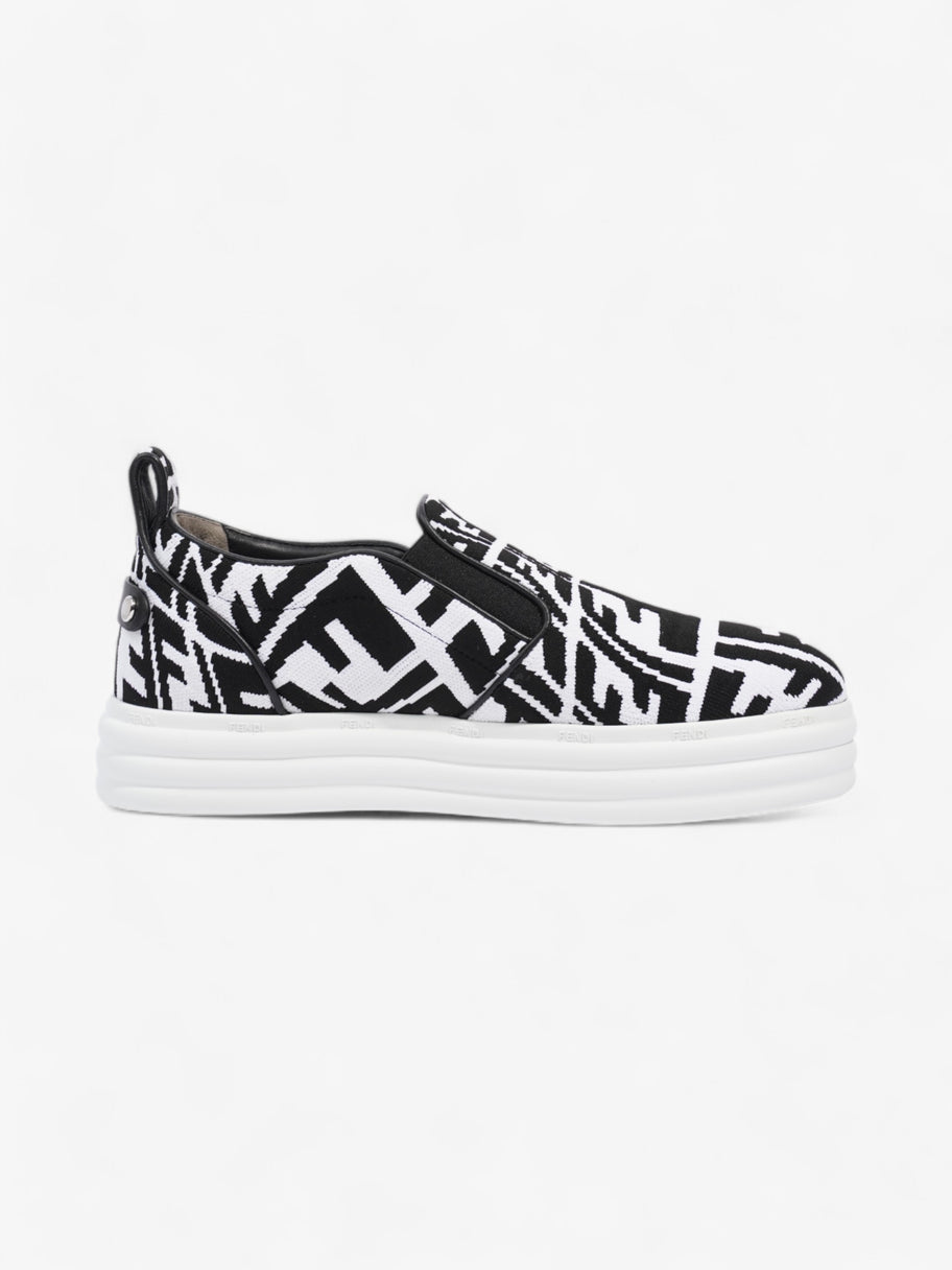 Fendi Rise Slip On White / Black Cotton EU 38 UK 5 Image 4