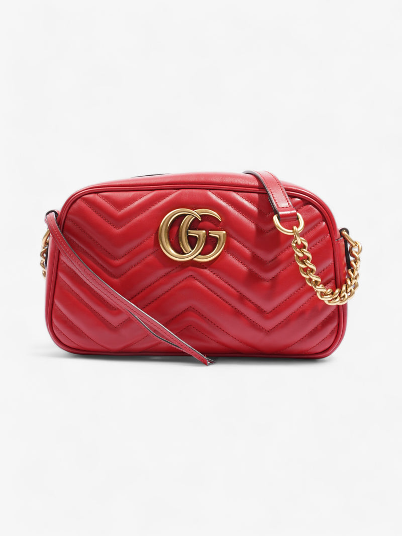  GG Marmont Red Matelasse Leather Small