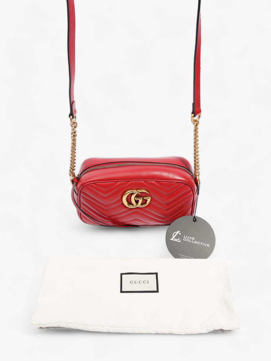 GG Marmont Red Matelasse Leather Small Image 9