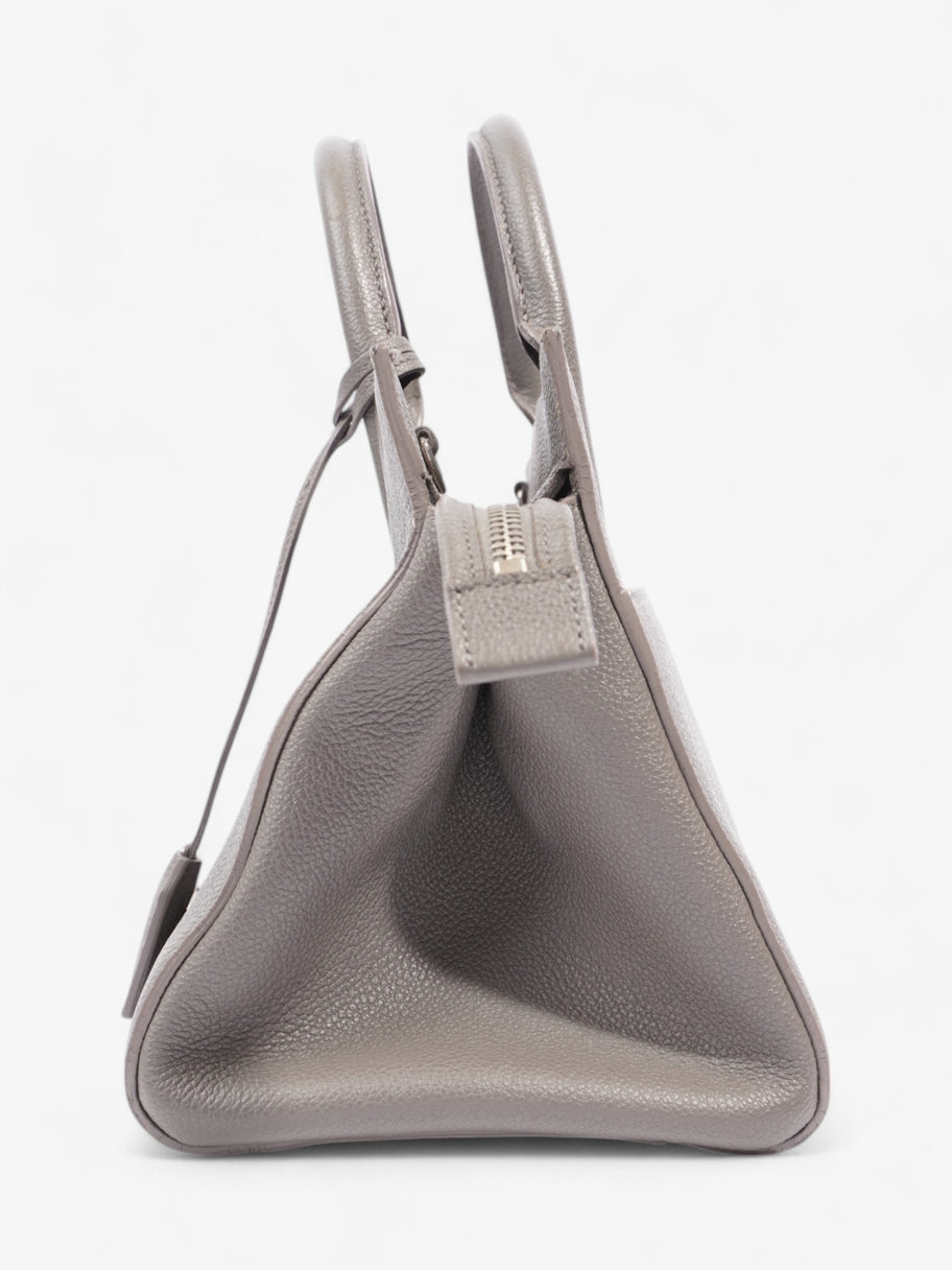 Saint Laurent Rive Gauche Cabas Tote Grey Grained Leather Image 3