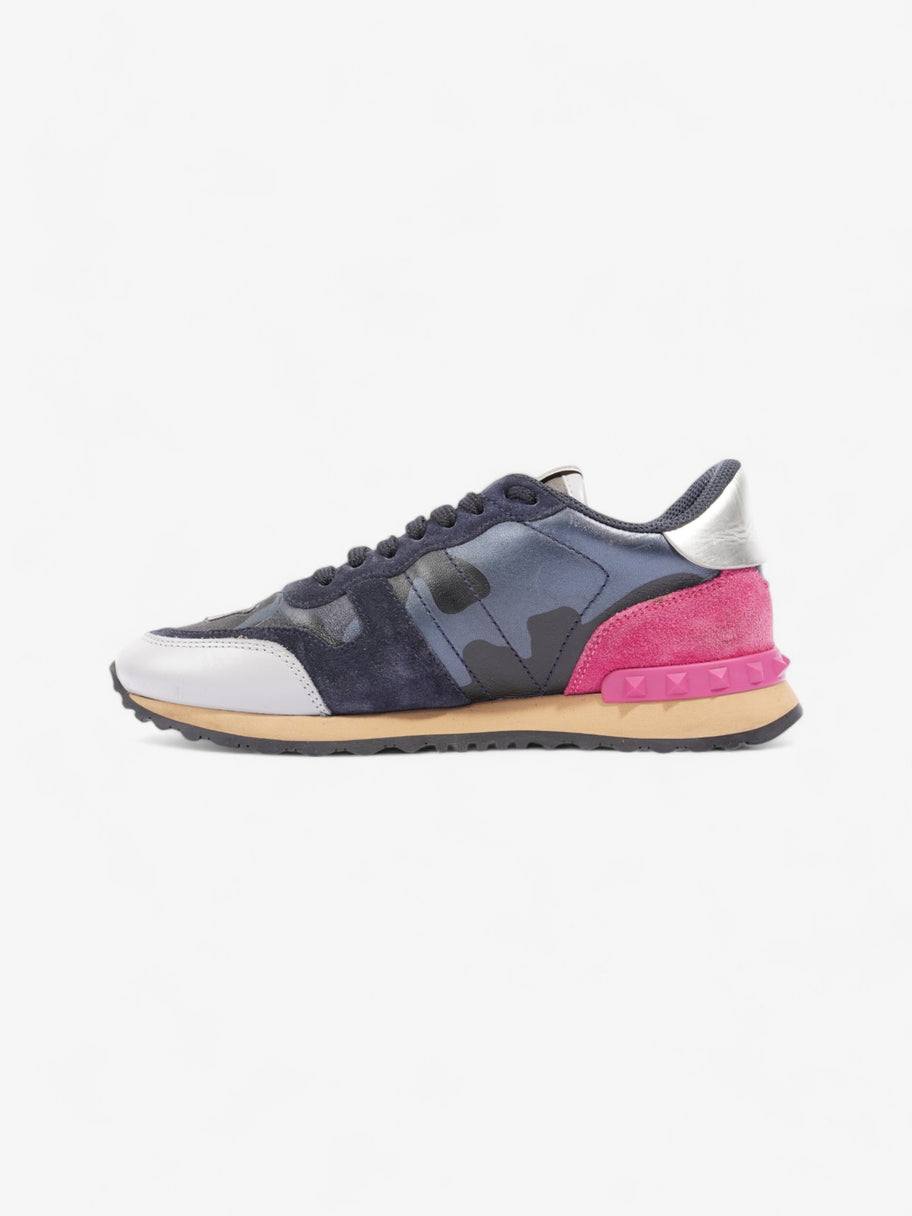 Valentino Rockrunner Navy Blue / Grey / Pink Suede EU 37 UK 4 Image 3