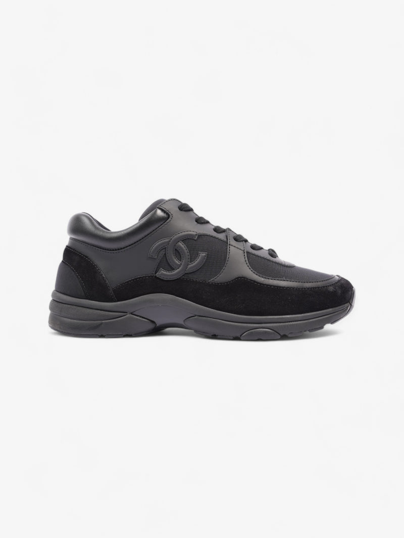  Chanel CC Logo Sneakers Black Suede EU 41 UK 7