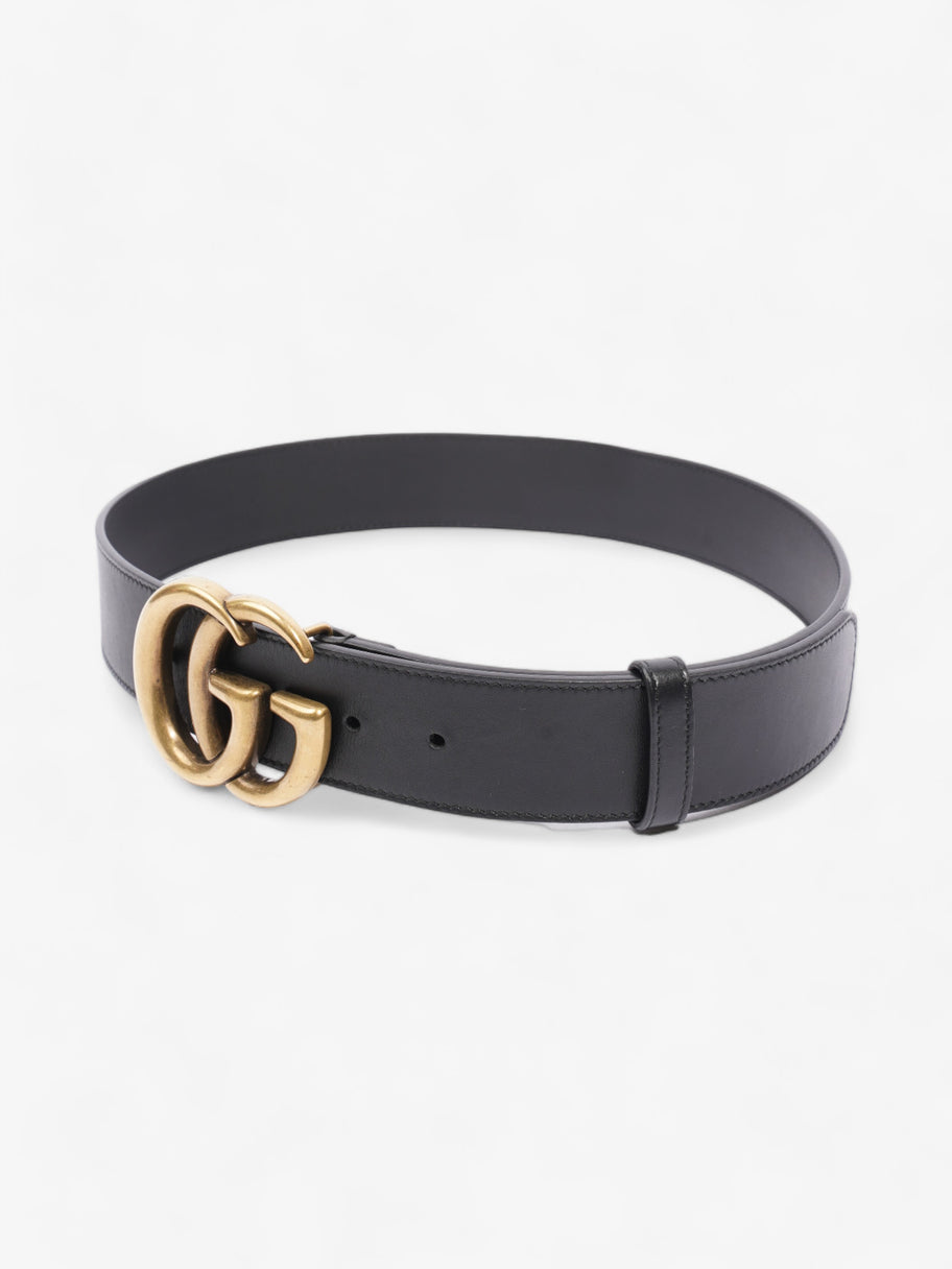 Gucci GG Marmont 2015 Re-Edition Wide Belt Black Leather 80cm / 32