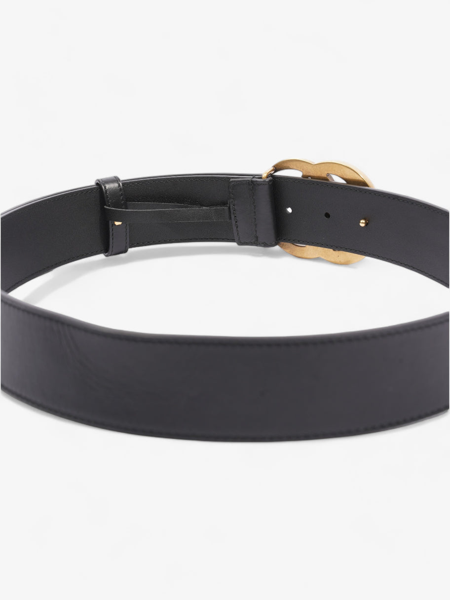 Gucci GG Marmont 2015 Re-Edition Wide Belt Black Leather 80cm / 32