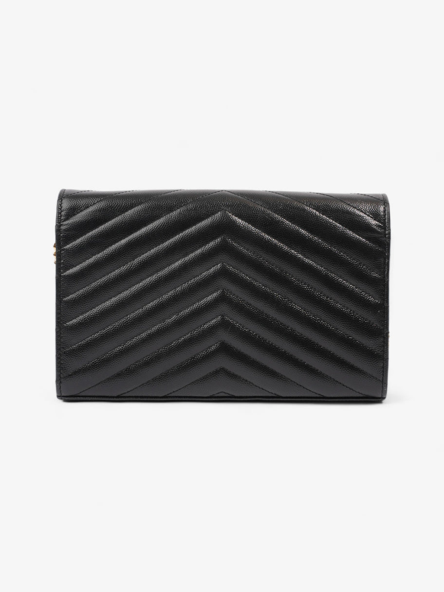 Saint Laurent Cassandre Envelope  Black Grained Leather Image 4