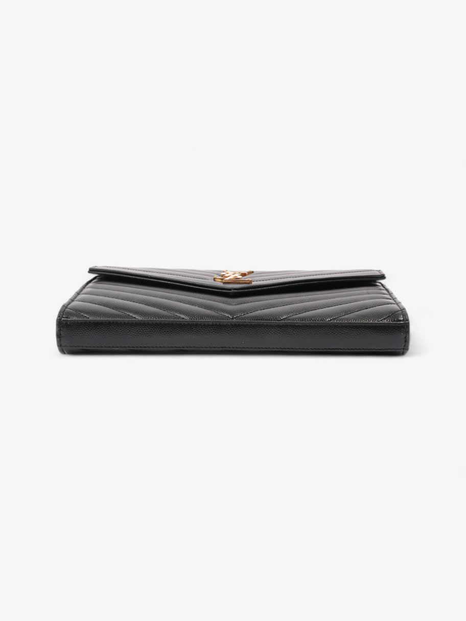 Saint Laurent Cassandre Envelope  Black Grained Leather Image 6