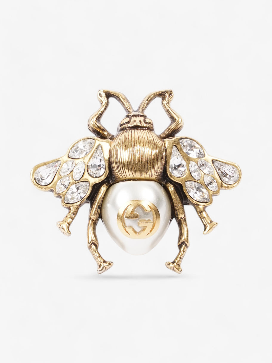 Gucci GG Bee Ring Antique Gold / Pearl Base Metal 13 (Circumference - 53mm) Image 1