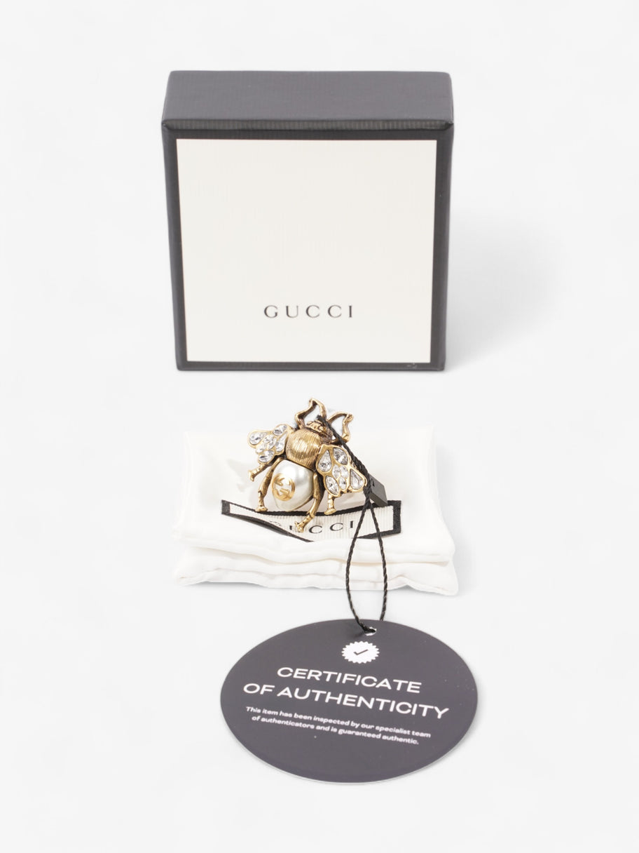 Gucci GG Bee Ring Antique Gold / Pearl Base Metal 13 (Circumference - 53mm) Image 5