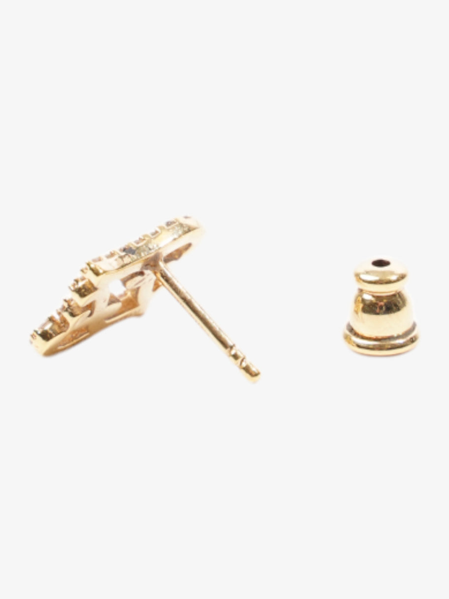 Fendi FF Earrings Gold / White Base Metal Image 3