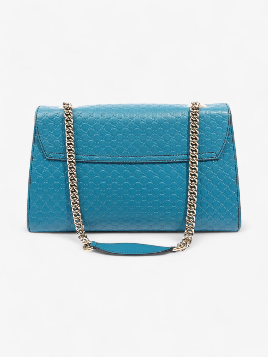 Gucci Emily Guccissima Chain Deep Cobalt Embossed Leather Medium Image 4