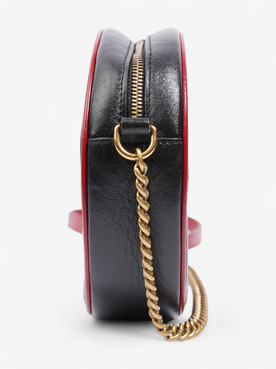 Gucci GG Marmont Round Black / Red Matelasse Leather Image 3