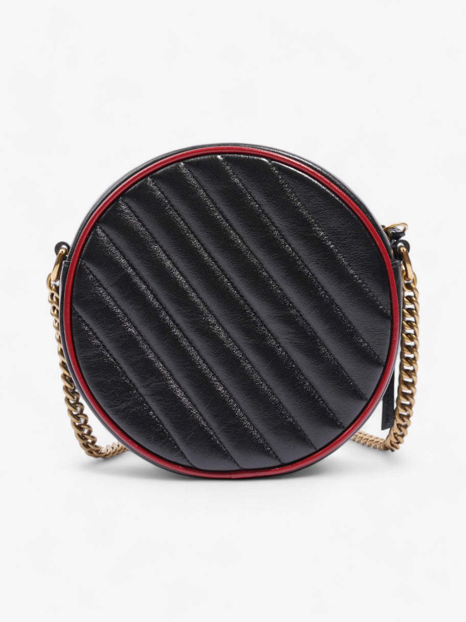 Gucci GG Marmont Round Black / Red Matelasse Leather Image 4